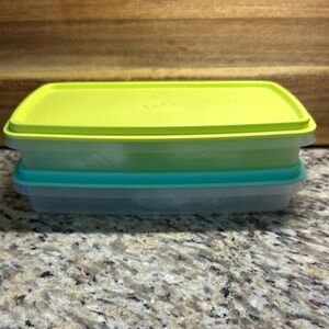 Tupperware Green and Blue Storage Containers